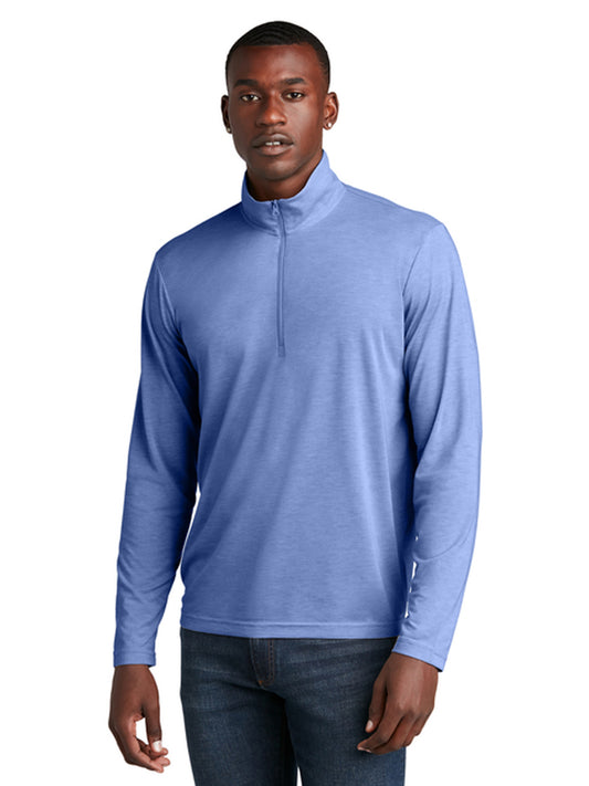 Men's Pocketless 1/4-Zip Pullover Sweatshirt - ST407 - True Royal Heather