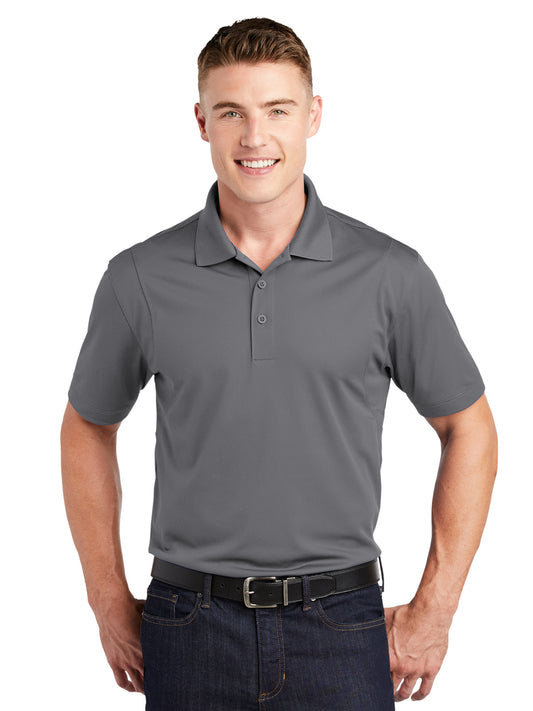 Men's Three-Button Micropique Polo - ST650 - Grey Concrete