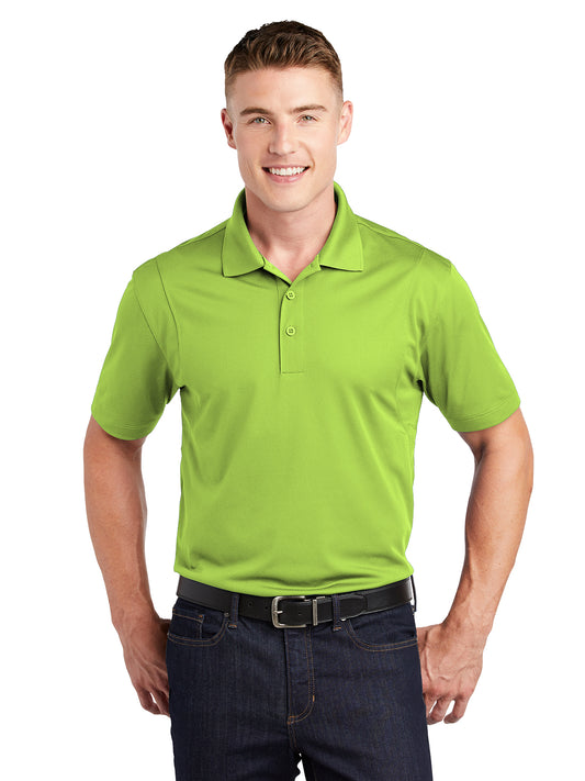 Men's Three-Button Micropique Polo - ST650 - Lime Shock