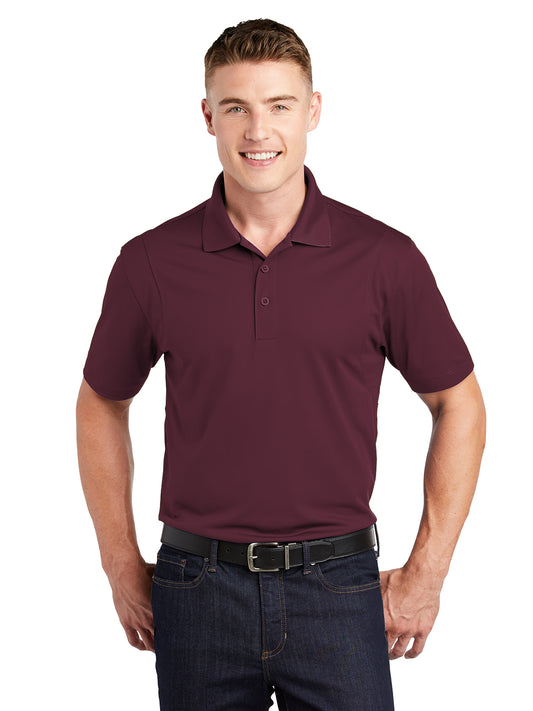Men's Three-Button Micropique Polo - ST650 - Maroon