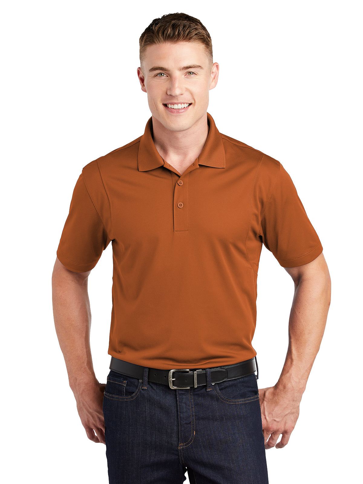 Men's Three-Button Micropique Polo