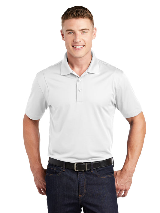 Men's Three-Button Micropique Polo - ST650 - White