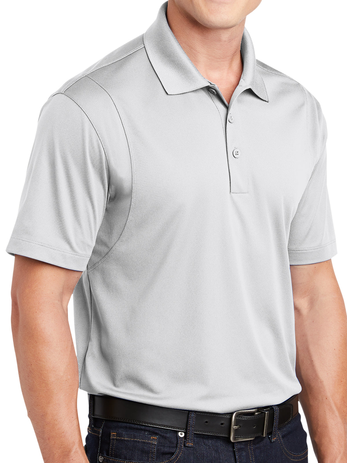 Men's Three-Button Micropique Polo