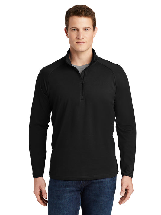 Men's Stretch 1/4-Zip Pullover - ST850 - Black