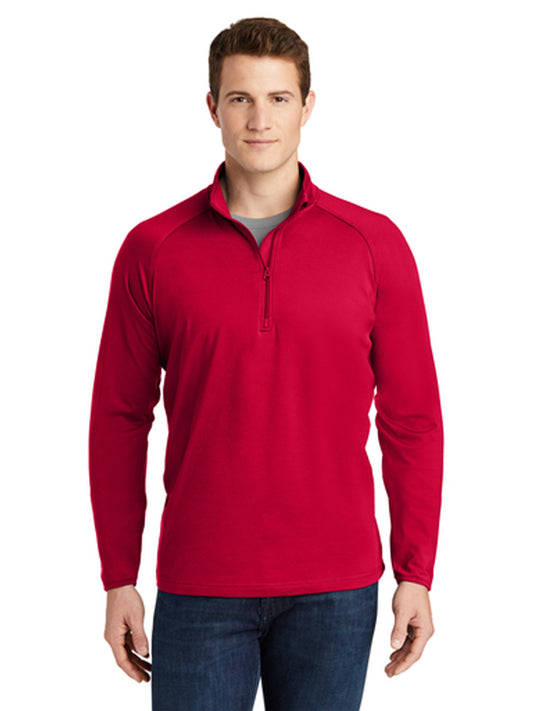 Men's Stretch 1/4-Zip Pullover - ST850 - Deep Red