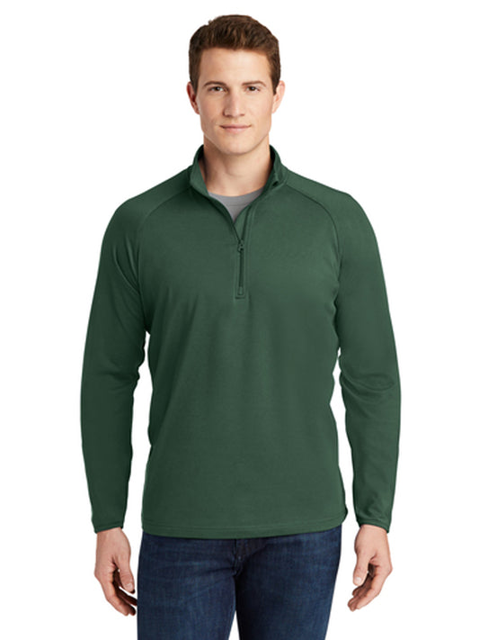 Men's Stretch 1/4-Zip Pullover - ST850 - Forest Green