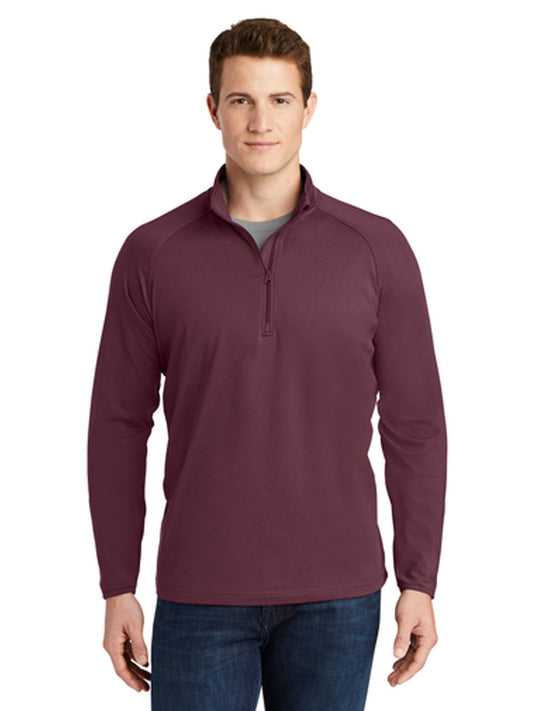 Men's Stretch 1/4-Zip Pullover - ST850 - Maroon
