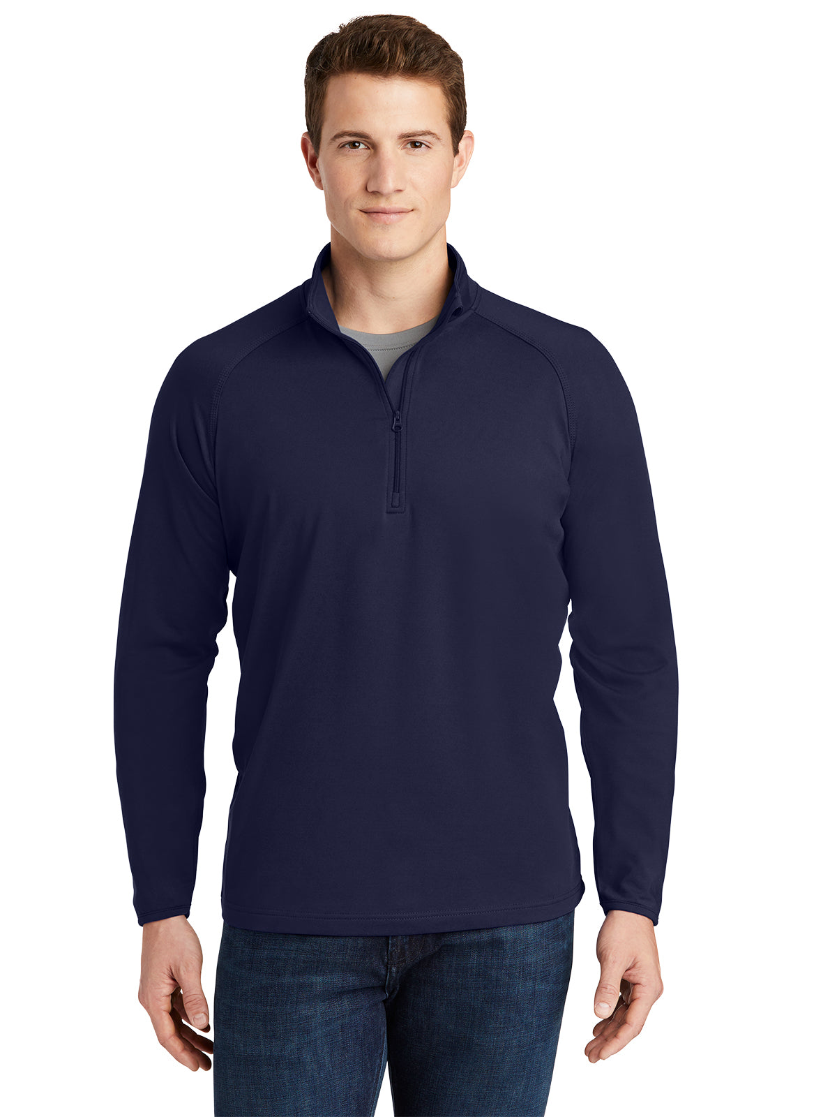 Men's Stretch 1/4-Zip Pullover - ST850 - True Navy