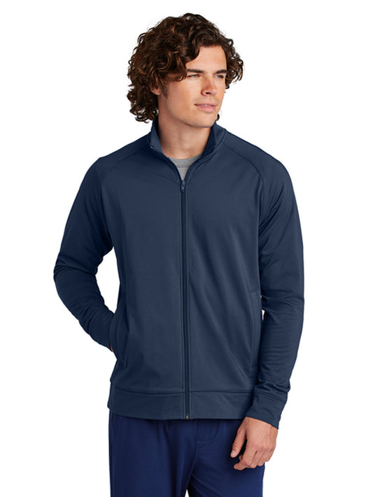 Men's Two-Pocket Sport-Wick Stretch Full-Zip Cadet Jacket - ST857 - True Navy