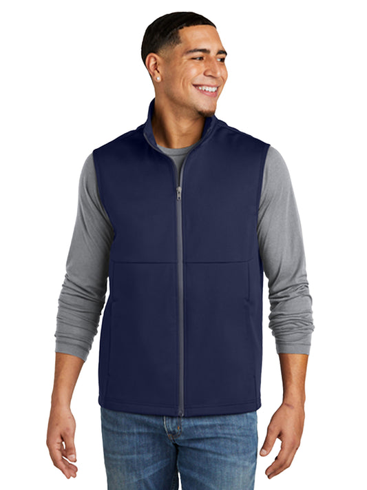 Men's 2-Pocket Soft Shell Vest - ST981 - True Navy