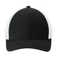 Moisture Wicking Stretch-Tek Mesh Back Cap - STC60 - Black/ White