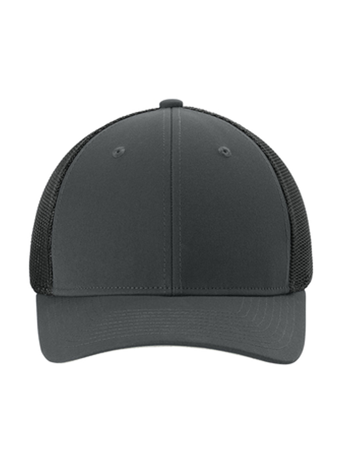 Moisture Wicking Stretch-Tek Mesh Back Cap - STC60 - Iron Grey/ Black