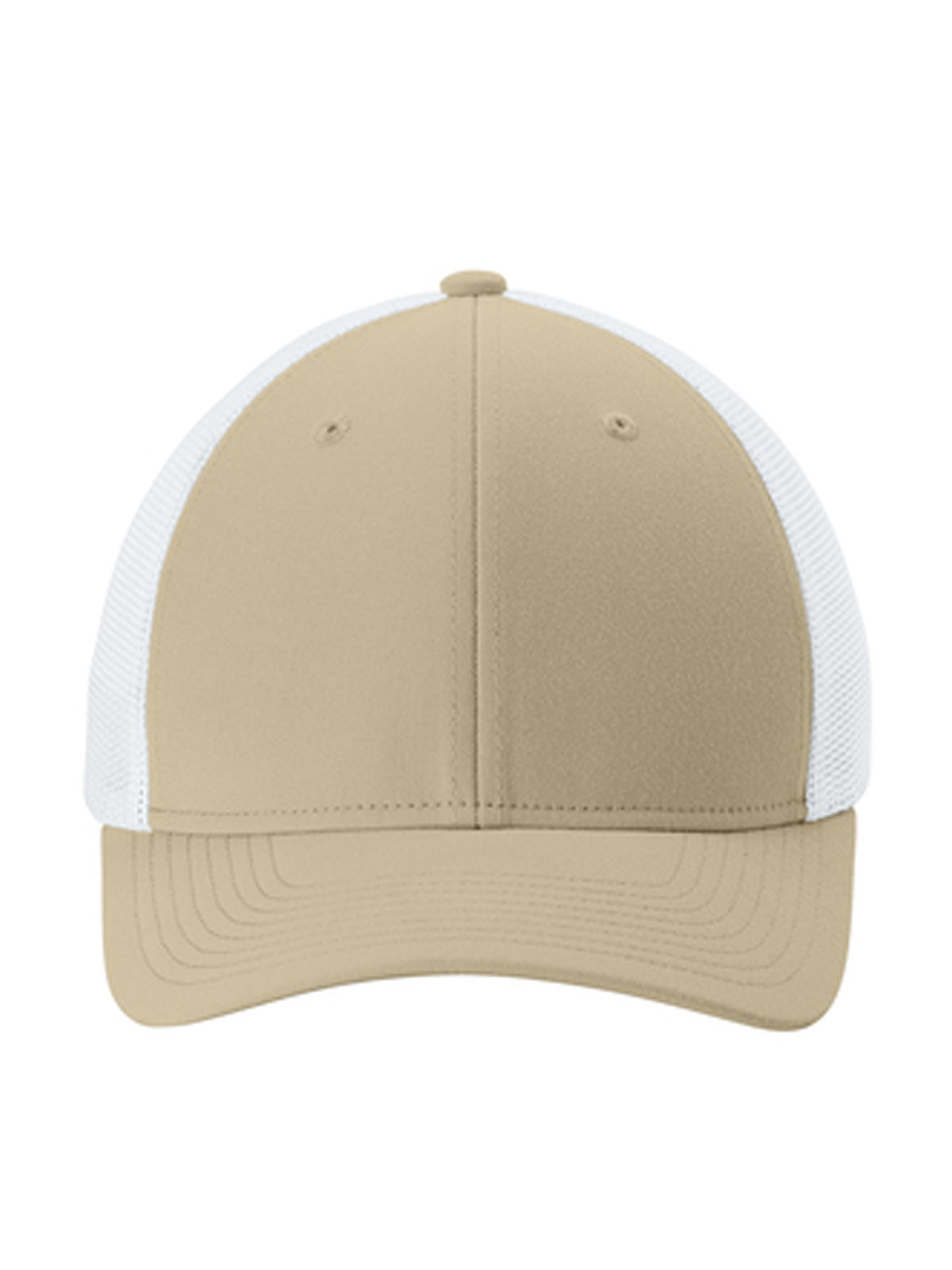 Moisture Wicking Stretch-Tek Mesh Back Cap - STC60 - Sahara/ White