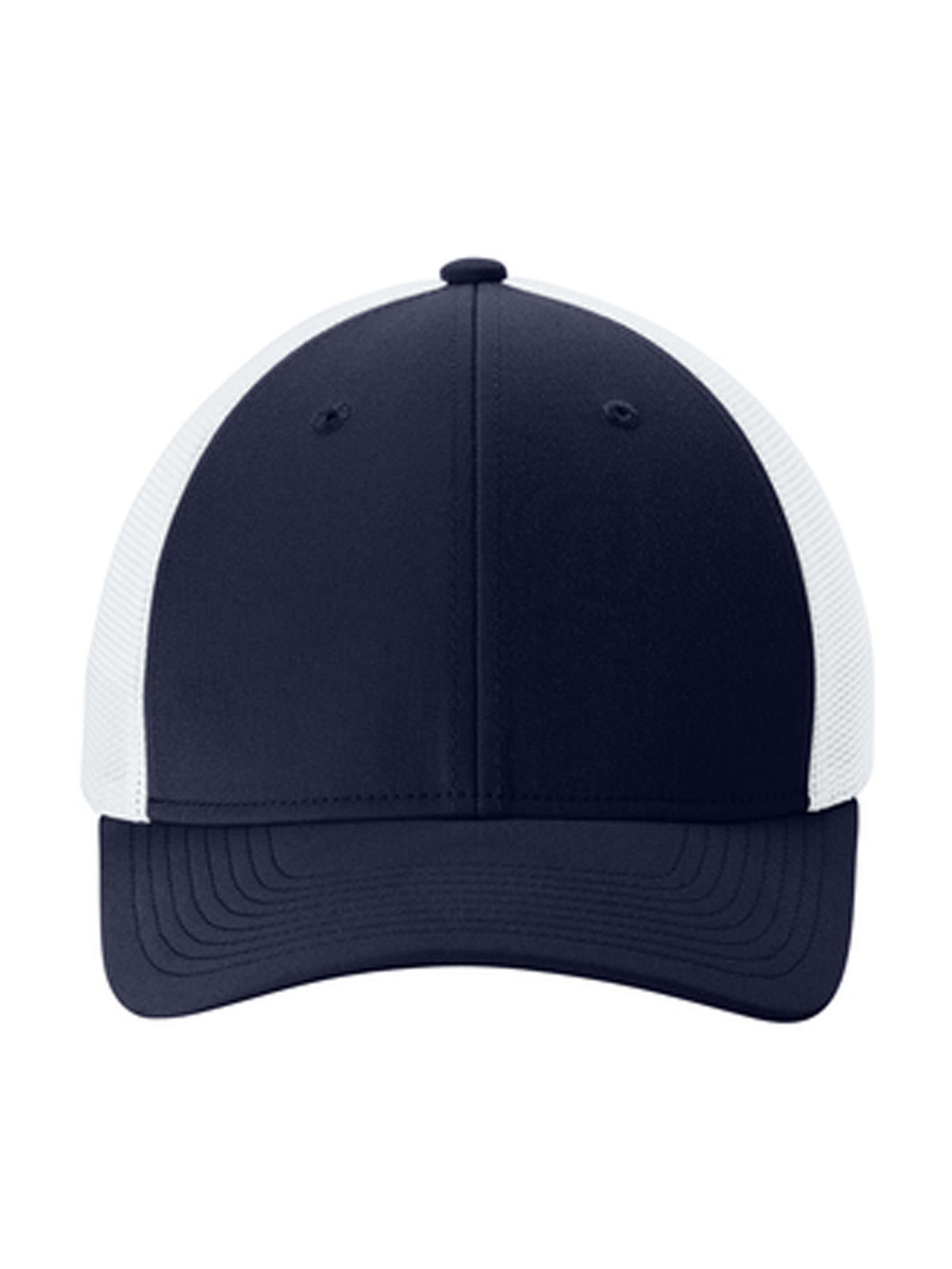 Moisture Wicking Stretch-Tek Mesh Back Cap - STC60 - True Navy/ White
