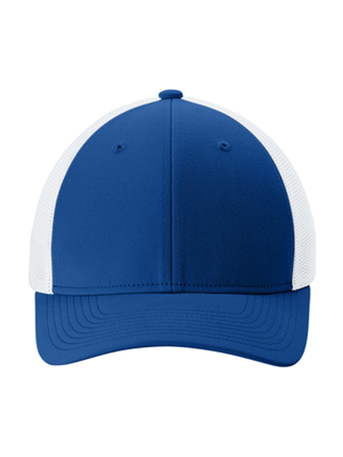 Moisture Wicking Stretch-Tek Mesh Back Cap - STC60 - True Royal/ White