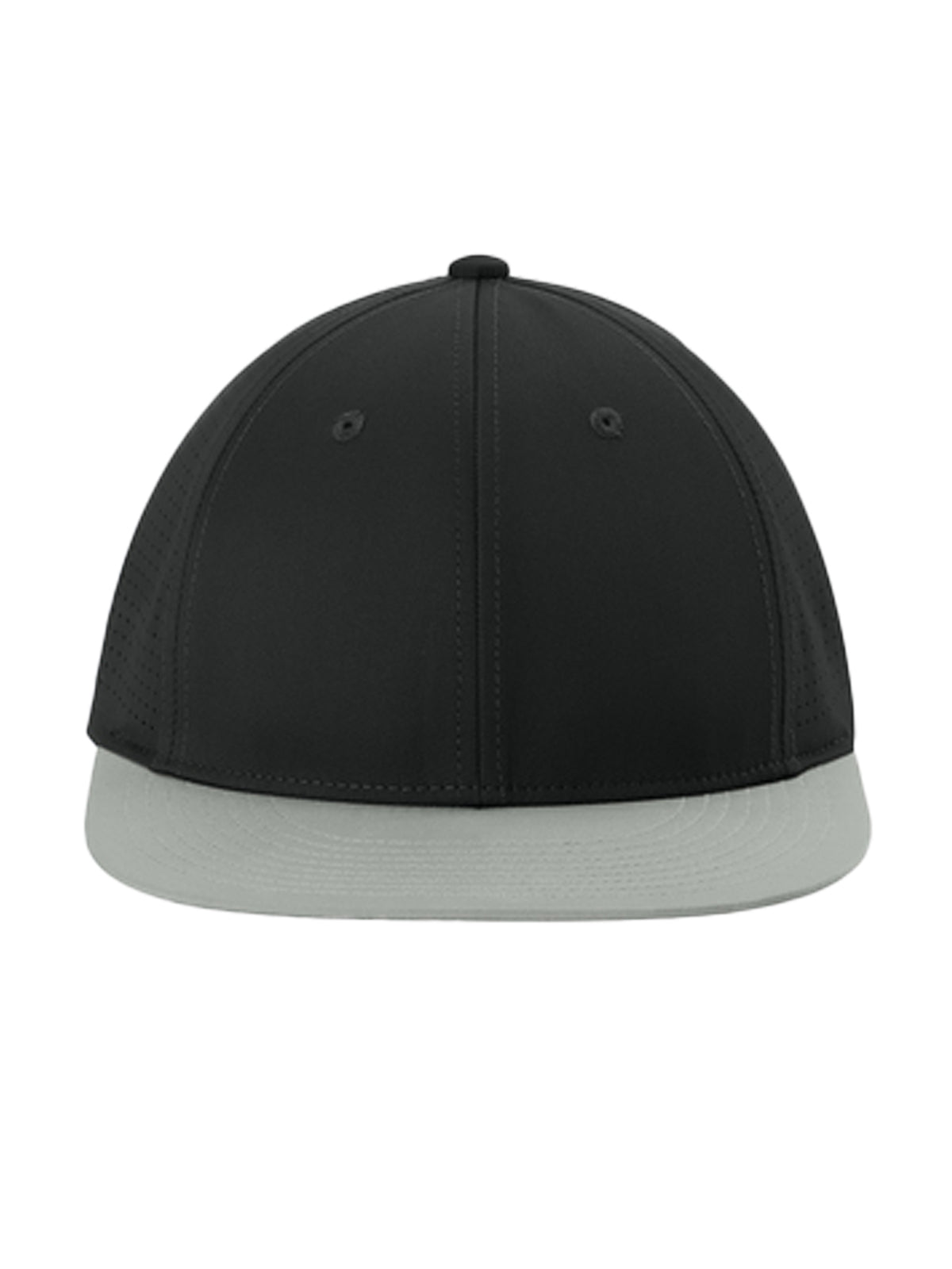 Moisture Wicking Pro-Cut Stretch-Tek Cap - STC64 - Black/ Silver/ Black