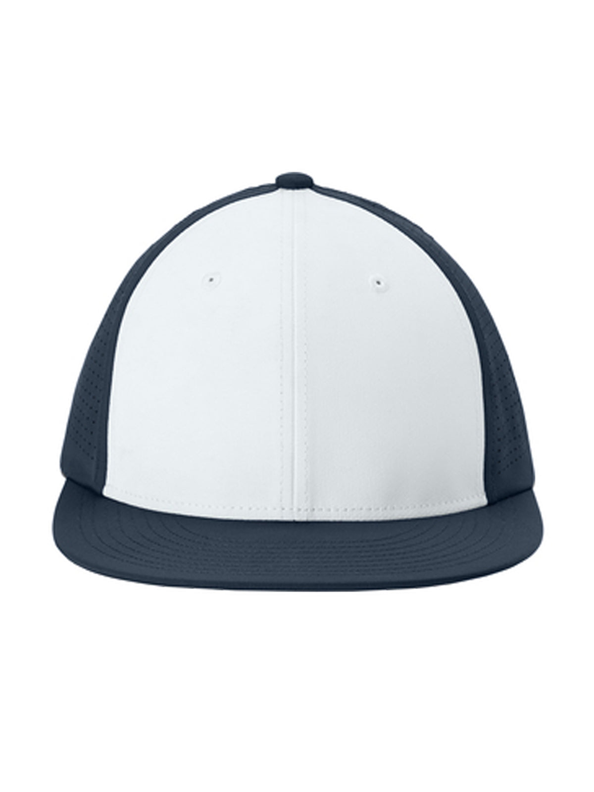 Moisture Wicking Pro-Cut Stretch-Tek Cap - STC64 - White/ True Navy/ True Navy