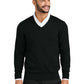 Men's Pocketless V-Neck Sweater - SW2850 - Deep Black