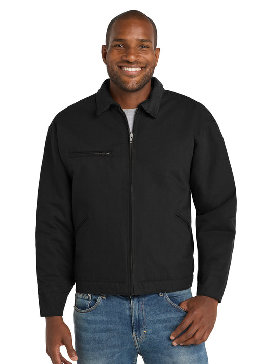 Men's 4-Pocket Tall Duck Cloth Work Jacket - TLJ763 - Black