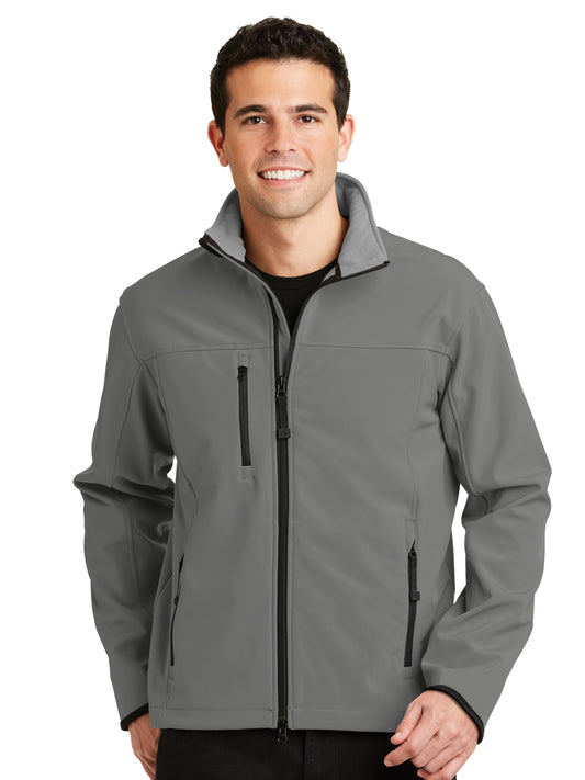 Men's Tall Glacier® Soft Shell Jacket - TLJ790 - Smoke Grey/Chrome