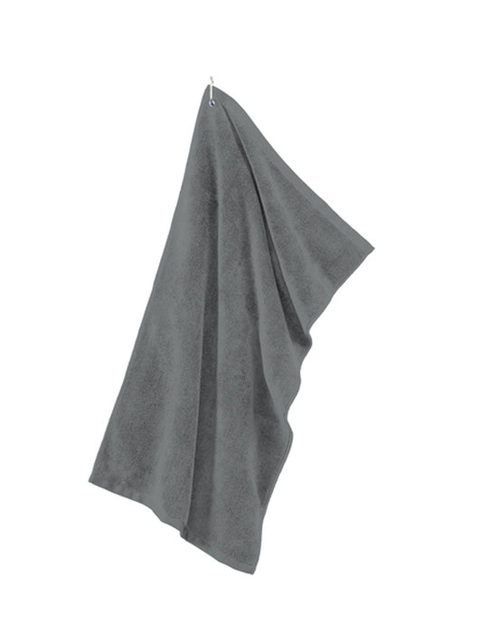 Grommeted Microfiber Golf Towel - TW530 - Deep Smoke