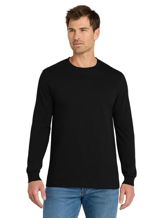 Men's Chore Long Sleeve Tee - VL60LS - Deep Black