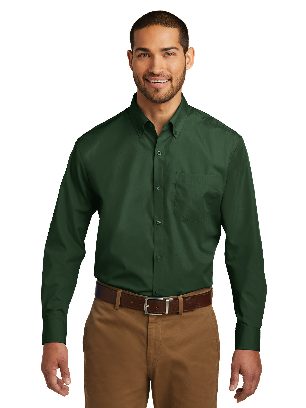 Men's Long Sleeve Poplin Tee