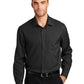 Men's Long Sleeve Button Up Performance Shirt - W401 - Black