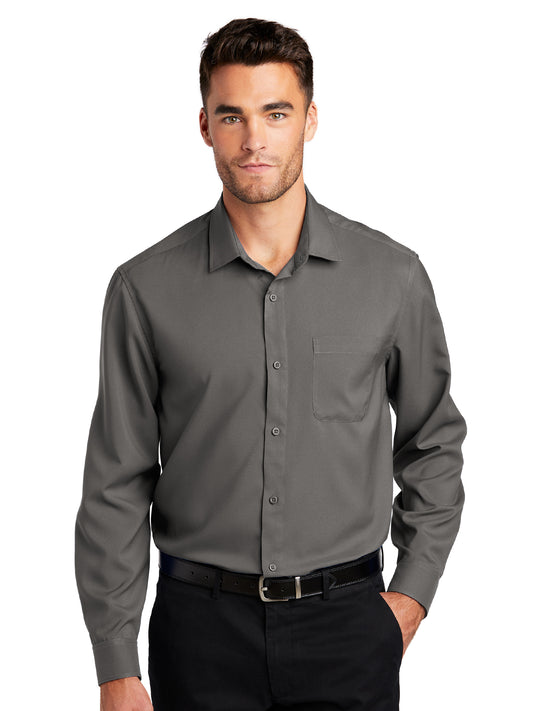 Men's Long Sleeve Button Up Performance Shirt - W401 - Graphite