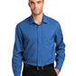 Men's Long Sleeve Button Up Performance Shirt - W401 - True Blue