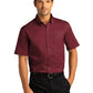 Men's Short Sleeve Button Up Shirt - W809 - Burgundy