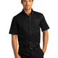 Men's Short Sleeve Button Up Shirt - W809 - Deep Black