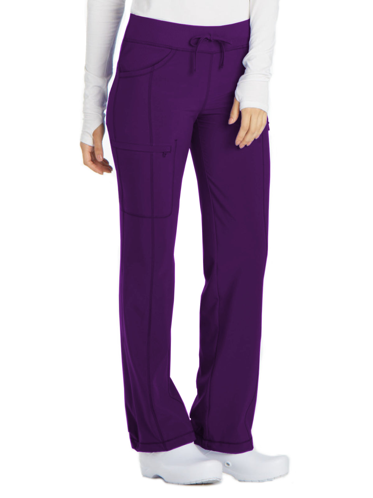 Women's 4-Pocket Low Rise Pant - 1123A - Eggplant
