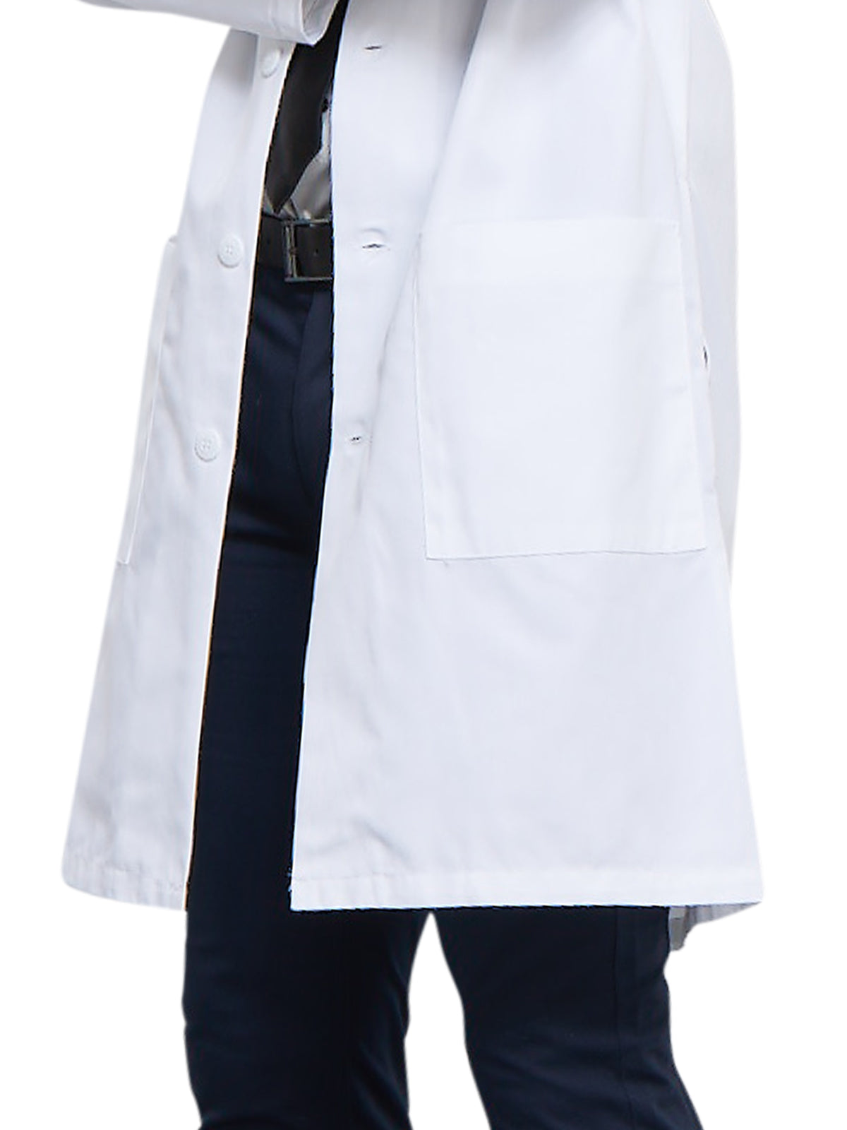 Unisex Three-Pocket 40" Full-Length Button-Front Lab Coat