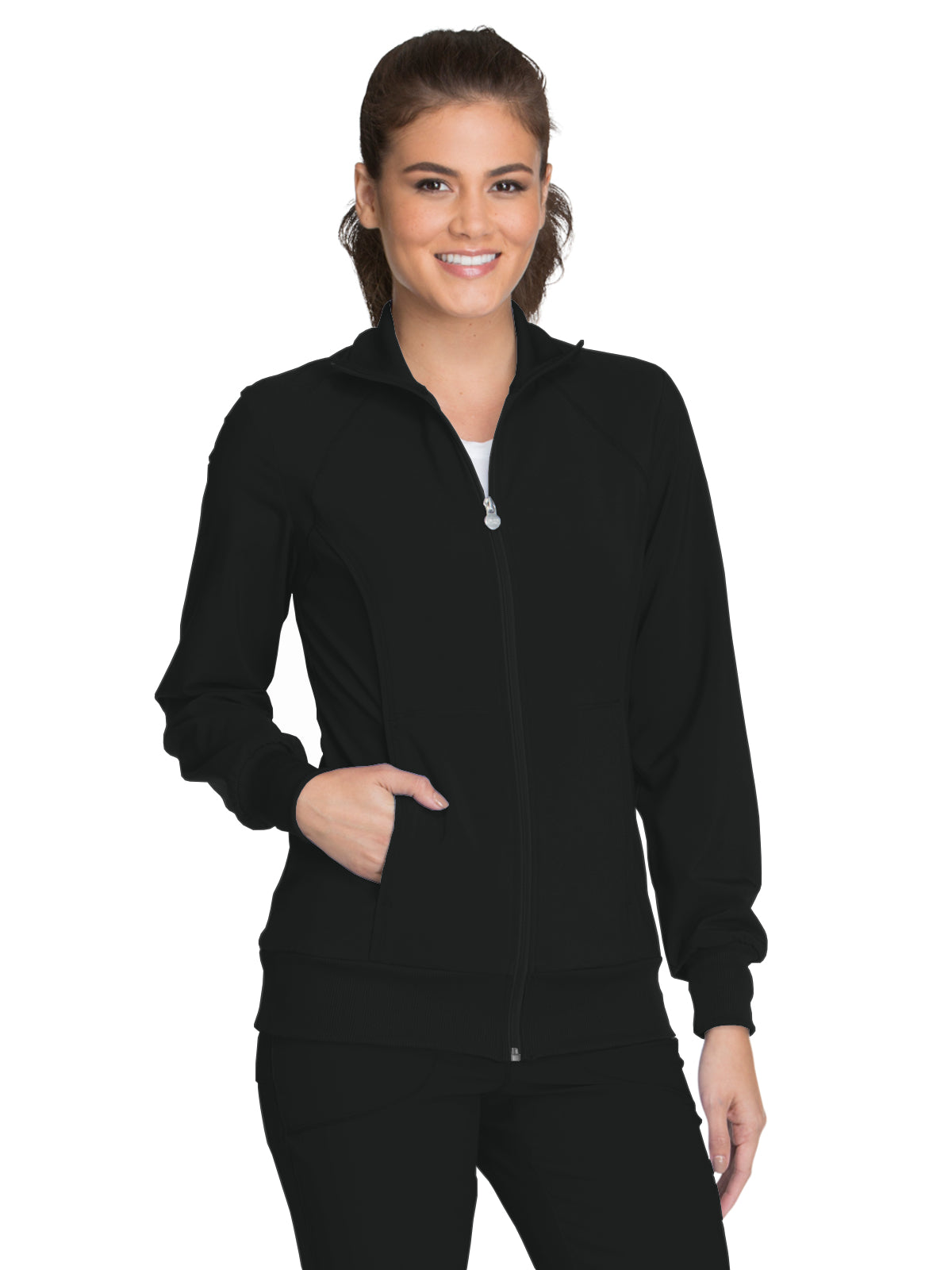 Women's 2-Pocket Contemporary Jacket - 2391A - Black