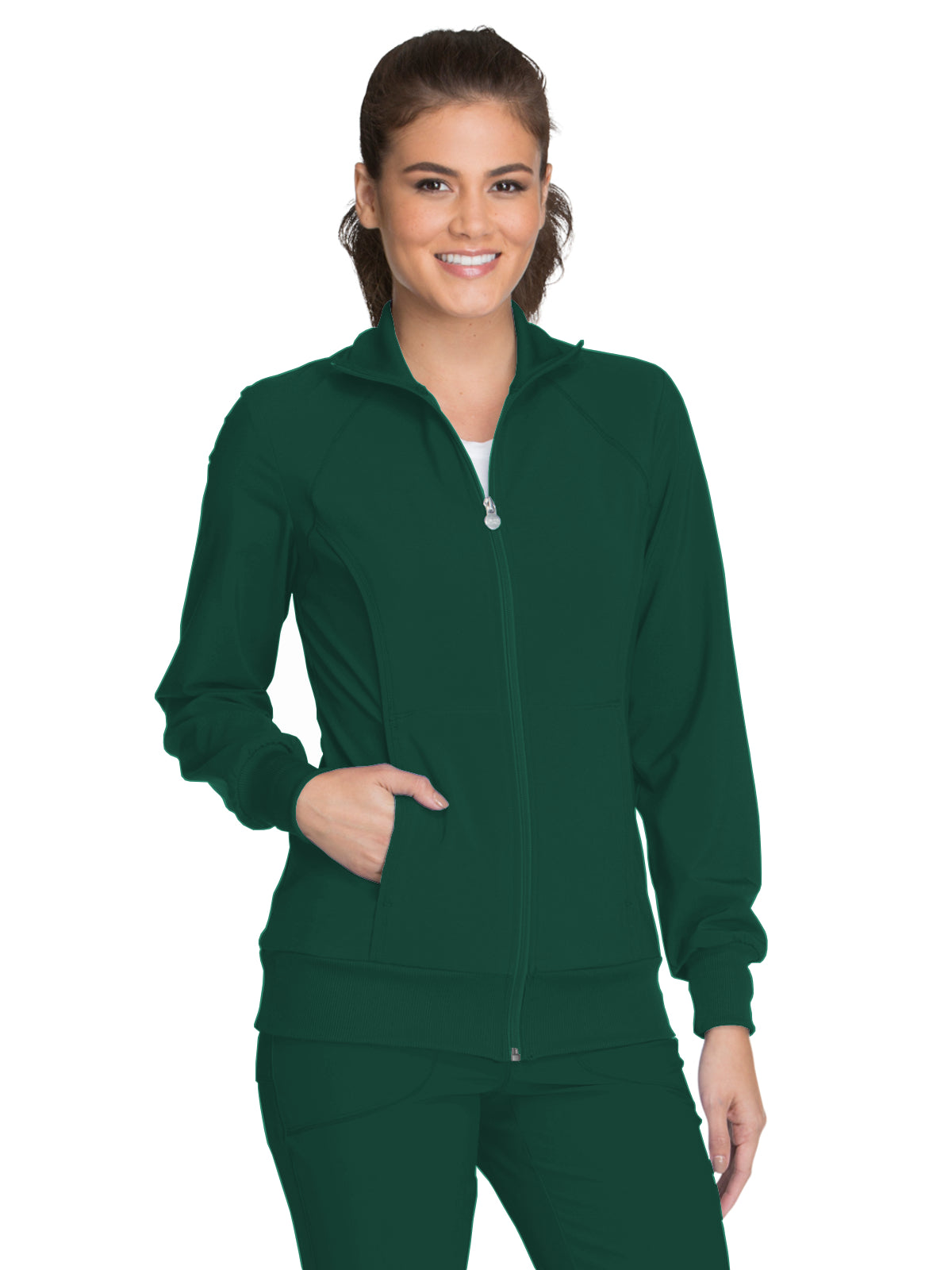 Women's 2-Pocket Contemporary Jacket - 2391A - Hunter Green