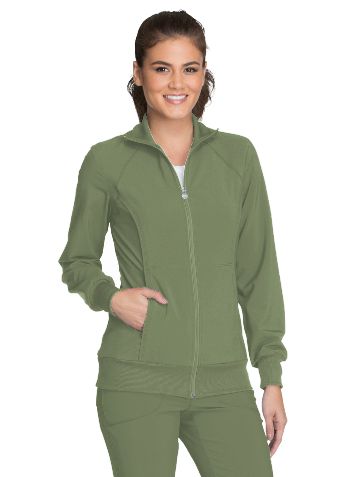 Women's 2-Pocket Contemporary Jacket - 2391A - Olive