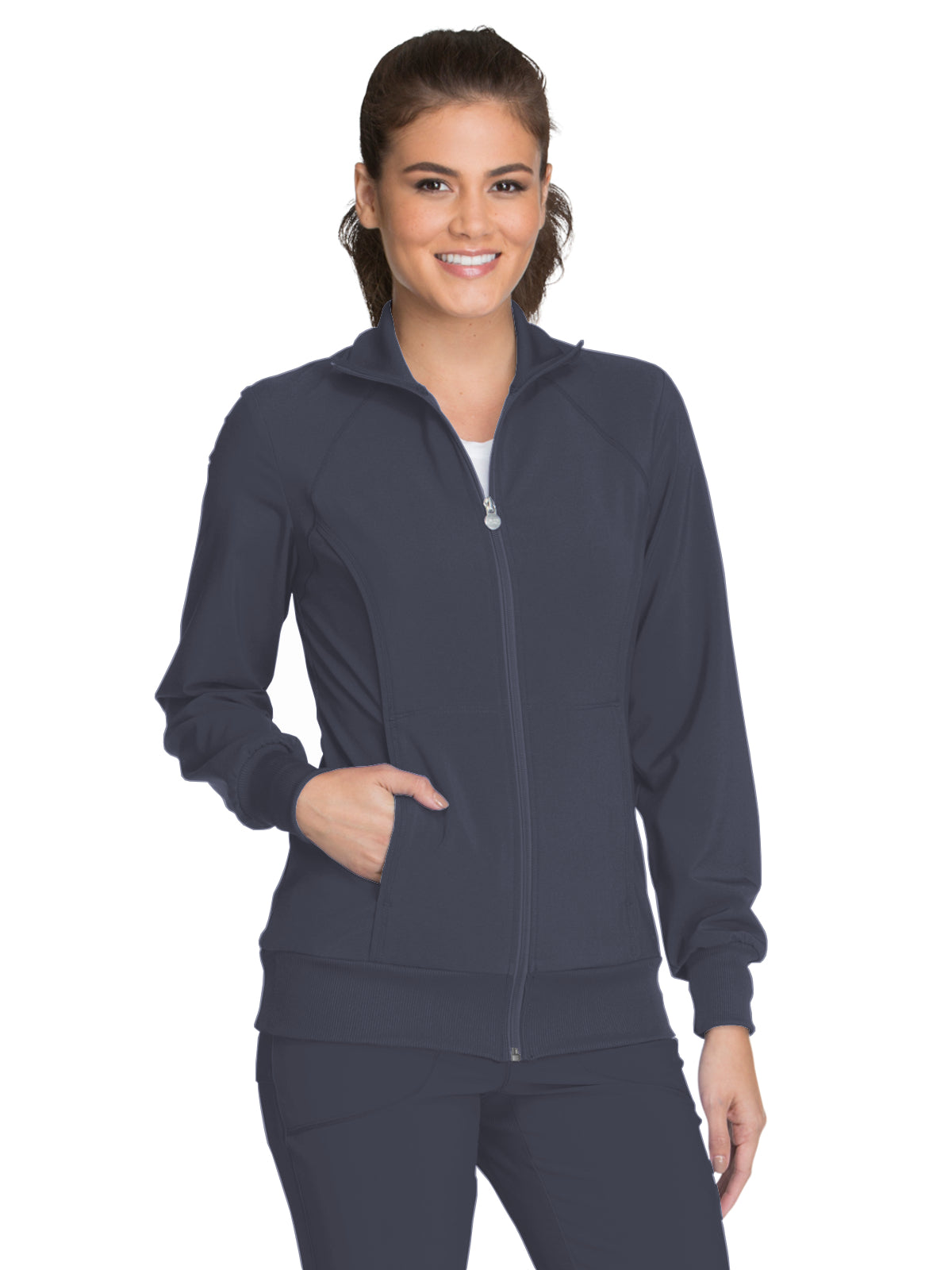 Women's 2-Pocket Contemporary Jacket - 2391A - Pewter