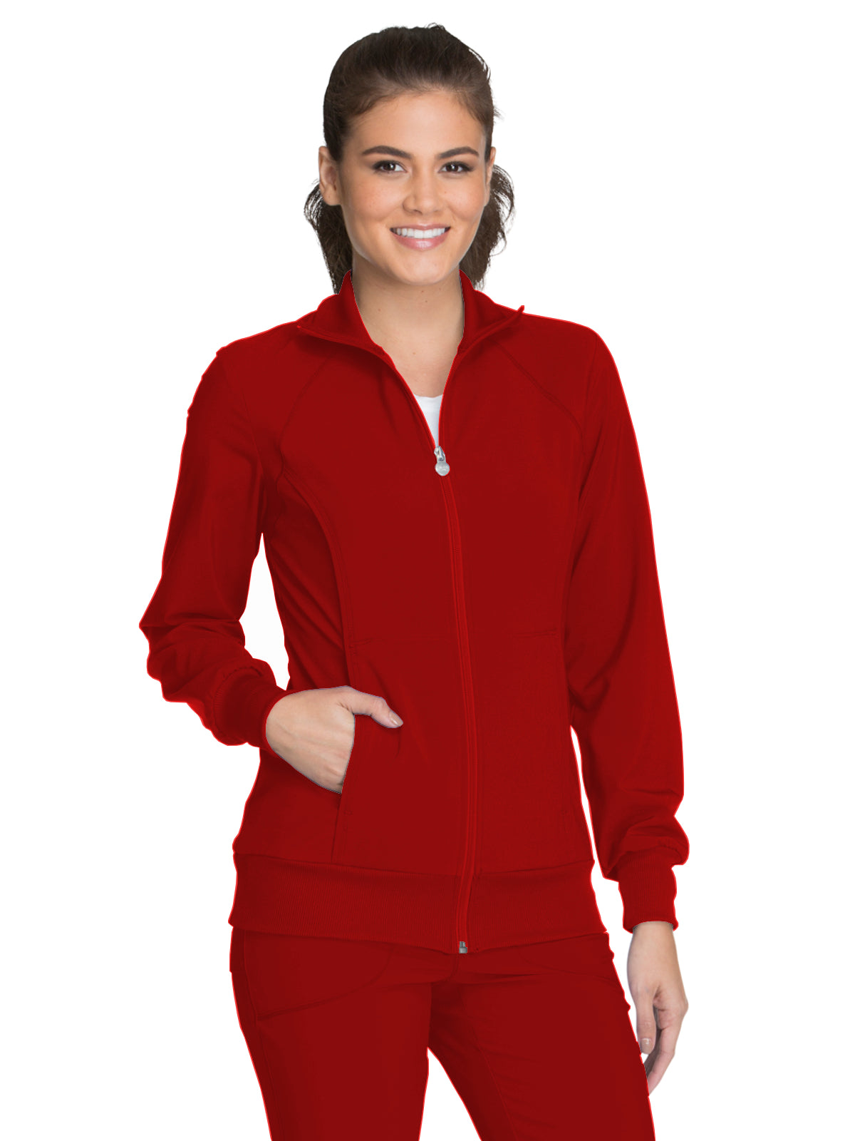 Women's 2-Pocket Contemporary Jacket - 2391A - Red