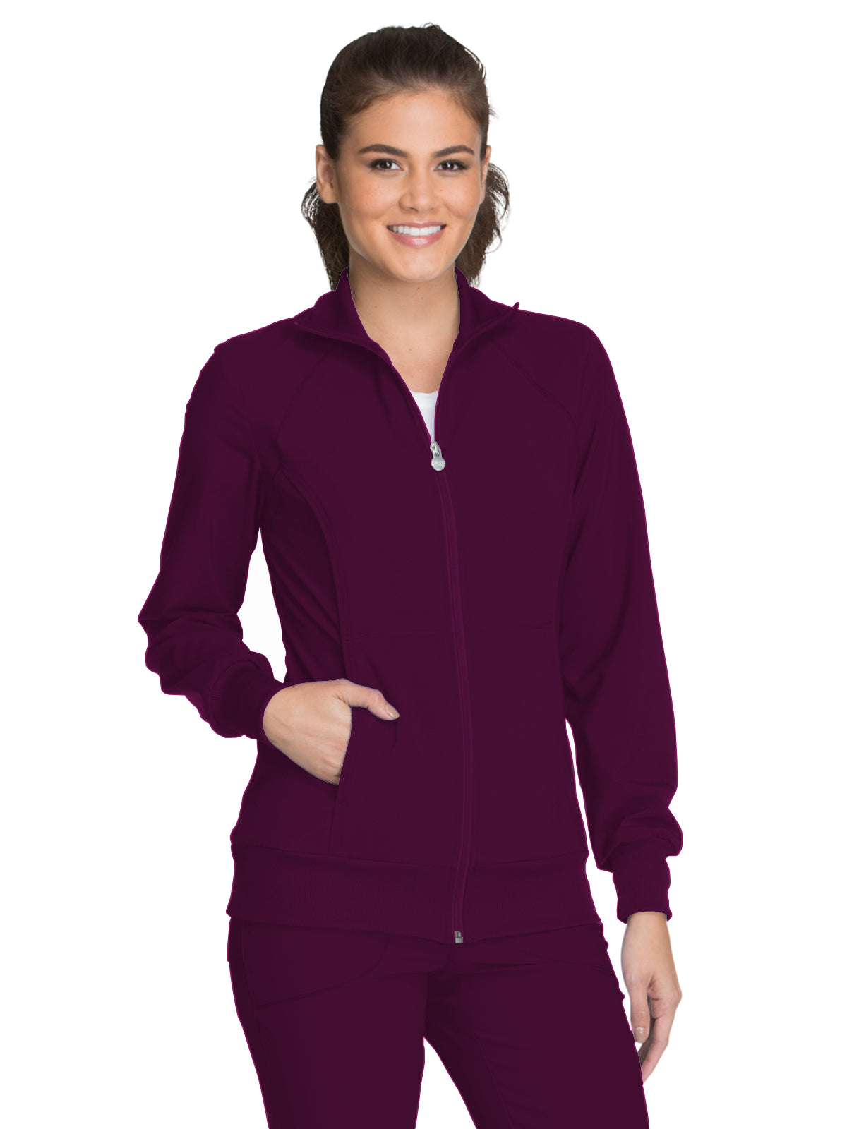 Women's 2-Pocket Contemporary Jacket - 2391A - Wine