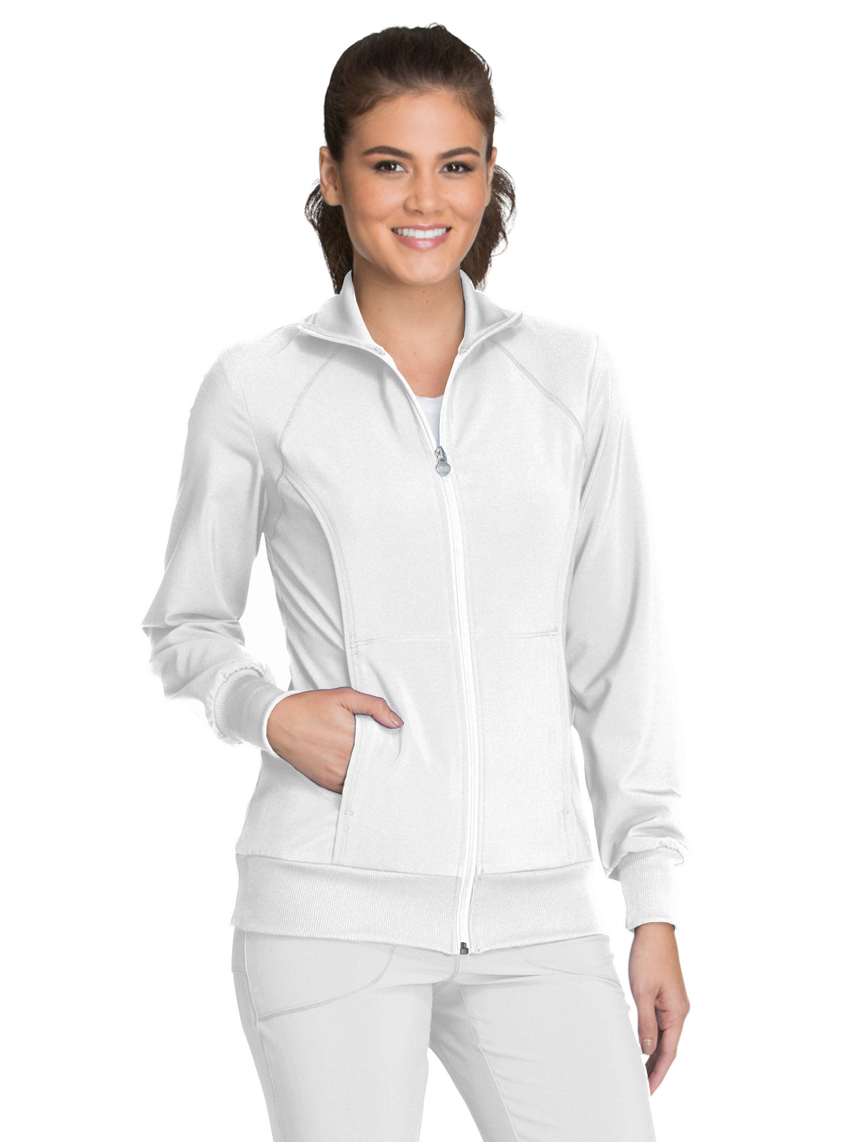 Women's 2-Pocket Contemporary Jacket - 2391A - White
