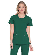 Women's 3-Pocket Round Neck Top - 2624A - Hunter Green