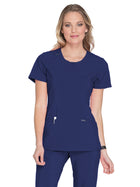 Women's 3-Pocket Round Neck Top - 2624A - Navy