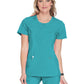 Women's 3-Pocket Round Neck Top - 2624A - Teal Blue