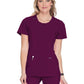 Women's 3-Pocket Round Neck Top - 2624A - Wine