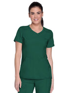 Women's 4-Pocket Mock Wrap Top - 2625A - Hunter Green