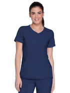 Women's 4-Pocket Mock Wrap Top - 2625A - Navy