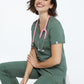 Women's 4-Pocket Mock Wrap Scrub Top