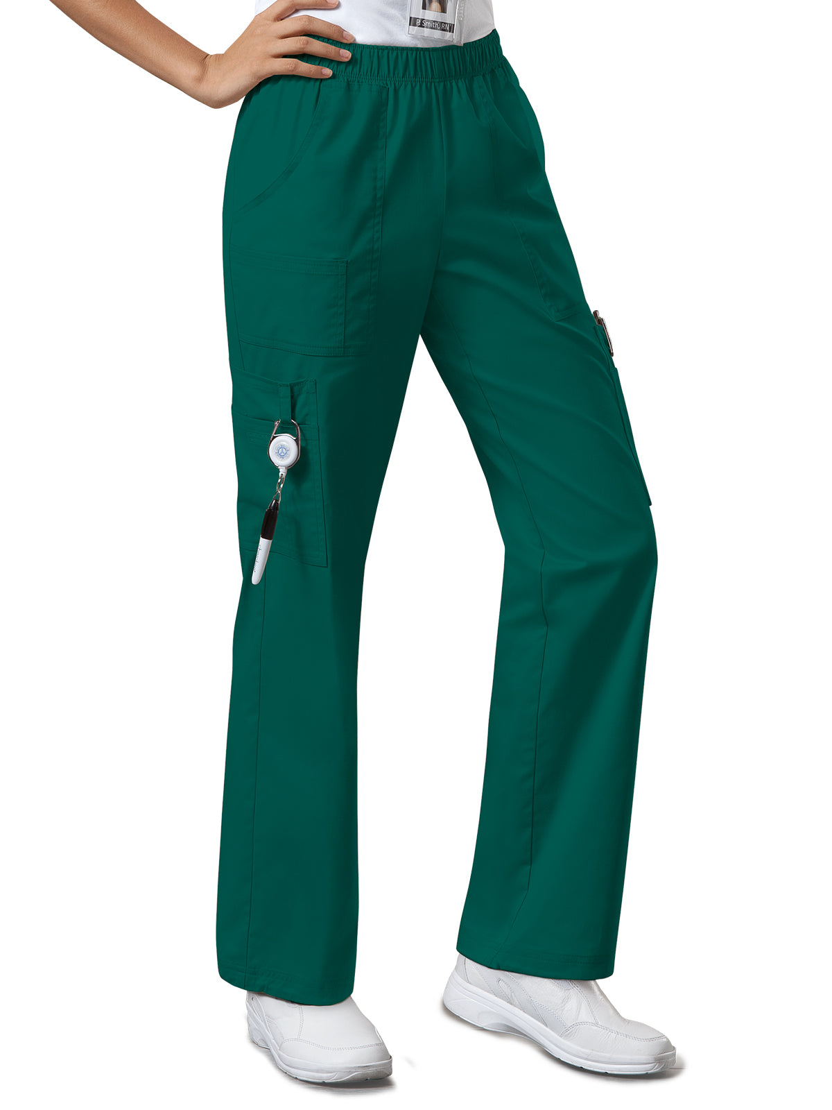 Women's Mid Rise Pull-On Cargo Scrub Pant