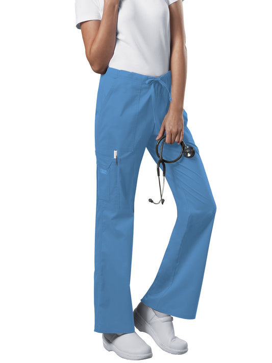 Women's Mid Rise Drawstring Cargo Scrub Pant